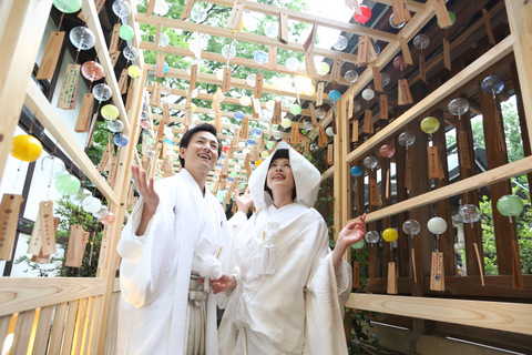 縁むすび風鈴とウエディングフォト